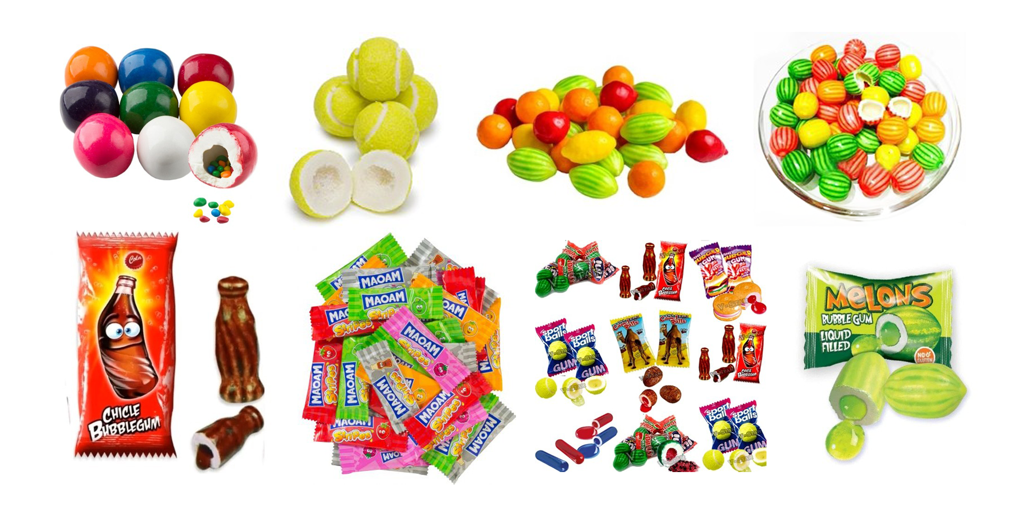 Filled Toffees, Fruity Chews, and Bubble Gum Products